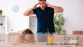  Presentation with father - Colorful slide deck enhanced with young-father-and-little-girl backdrop and a coral colored foreground