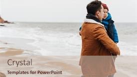  Presentation with walk - Presentation with young-father-holding-his-cute background and a mint green colored foreground