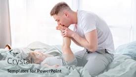  Presentation with kid feet - Slide deck with young-father-kisses-feet background and a  colored foreground