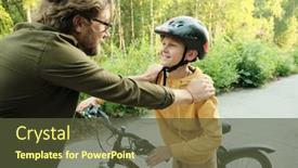  Presentation with father son hands - Theme having young-father-putting-hands background and a tawny brown colored foreground