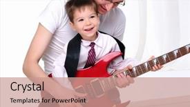  Presentation with father teaching children - Amazing theme having young father teaches his young backdrop and a coral colored foreground