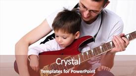  Presentation with father - Beautiful slides featuring young father teaches his young backdrop and a red colored foreground