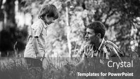  Presentation with black father - Audience pleasing PPT theme consisting of young-father backdrop and a gray colored foreground