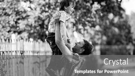  Presentation with black father - Slide deck enhanced with young-father background and a gray colored foreground