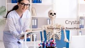  Presentation with archaeologist - Slides having young-female-archaeologist-working background and a  colored foreground