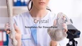  Presentation with archaeologist - PPT theme consisting of young-female-archaeologist-working background and a sky blue colored foreground