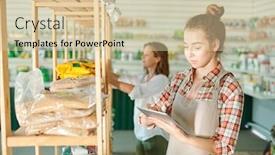  Presentation with scrolling - Audience pleasing slides consisting of young-female-assistant-of-gardening backdrop and a soft green colored foreground