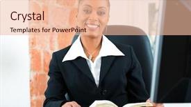  Presentation with black female - Colorful slide deck enhanced with young female black lawyer working backdrop and a lemonade colored foreground