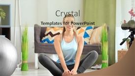  Presentation with blogger - Slides enhanced with young female blogger recording video in room background and a mint green colored foreground