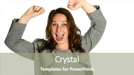  Presentation with female - Beautiful PPT theme featuring music notes dancing away colorful backdrop and a white colored foreground