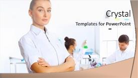  Presentation with doctor and collegue relationship - Beautiful PPT layouts featuring young female doctor in white backdrop and a  colored foreground