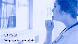  Presentation with lungs - Slide deck consisting of x-ray picture of lungs background and a sky blue colored foreground