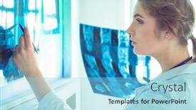  Presentation with lungs - Cool new presentation with young-female-doctor-looking backdrop and a light blue colored foreground