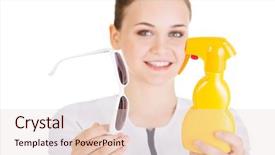  Presentation with sunscreen - Audience pleasing slide deck consisting of nurese - young female doctor or nurse backdrop and a lemonade colored foreground