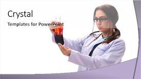  Presentation with blood and heart - Beautiful presentation featuring young female doctor with blood backdrop and a white colored foreground