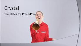  Presentation with emergency - Audience pleasing theme consisting of young female emergency doctor backdrop and a lemonade colored foreground