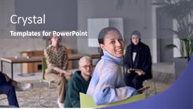  Presentation with female empowerment - Slide deck consisting of young-female-entrepreneur-is-attentively background and a gray colored foreground