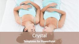  Presentation with teal - Presentation design with young female friends in teal background and a  colored foreground