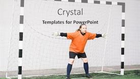  Presentation with goal ball - Cool new slides with young-female-goal-keeper backdrop and a light gray colored foreground