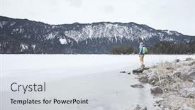  Presentation with base - Cool new slide deck with mountains at base of zugspitze backdrop and a sky blue colored foreground