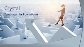  Presentation with mixed reality - Audience pleasing slide deck consisting of young-female-in-virtual-reality backdrop and a sky blue colored foreground