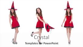  Presentation with female - Presentation featuring young-female-model-posing background and a white colored foreground