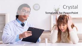  Presentation with personal - Slide set enhanced with young-female-patient-discussing background and a sky blue colored foreground