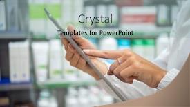  Presentation with inventory - Amazing slide deck having young-female-pharmacist-checking backdrop and a light blue colored foreground