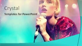  Presentation with rockstar - Slides featuring young-female-rockstar-singing background and a lemonade colored foreground