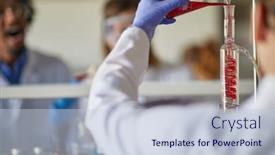  Presentation with chemistry - Slide deck with young-female-scientist-doing background and a lemonade colored foreground