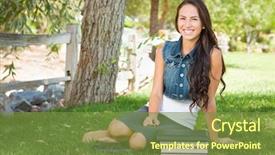  Presentation with race - PPT theme enhanced with young female student with books background and a tawny brown colored foreground