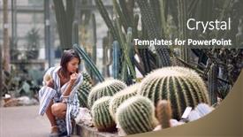  Presentation with botanical garden - Amazing presentation theme having young-female-visitor-studies-awesome backdrop and a gray colored foreground