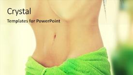  Presentation with anorexia - PPT layouts featuring young female with anorexia background and a blonde colored foreground