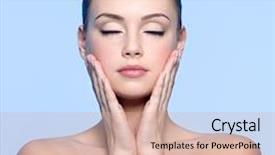  Presentation with teen girl - Audience pleasing PPT layouts consisting of beauty portrait - clean face of beautiful teen backdrop and a coral colored foreground