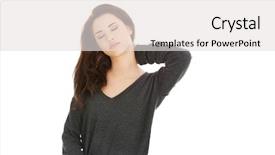  Presentation with anatomy neck - Amazing presentation having young female with neck pain backdrop and a light gray colored foreground