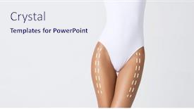  Presentation with health diet - Slides featuring young-fit-and-beautiful-girl background and a sky blue colored foreground