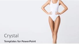  Presentation with health diet - Theme consisting of young-fit-and-beautiful-girl background and a sky blue colored foreground