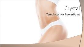  Presentation with woman sport - PPT theme enhanced with young-fit-and-beautiful-woman background and a  colored foreground