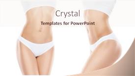  Presentation with woman sport - PPT theme enhanced with young-fit-and-beautiful-woman and a lemonade colored foreground