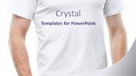  Presentation with cotton - Beautiful slides featuring young-fit-man-wearing-blank backdrop and a sky blue colored foreground