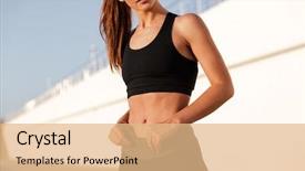  Presentation with fitness cartoon - Audience pleasing slide deck consisting of ab - cropped image of young fitness backdrop and a coral colored foreground