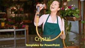  Presentation with spirits - Presentation theme with young-florist-with-garden-hose background and a tawny brown colored foreground