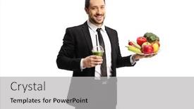  Presentation with formal - PPT theme having young-formal-man background and a light gray colored foreground