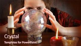  Presentation with fortune teller - Beautiful slides featuring young fortune teller backdrop and a tawny brown colored foreground