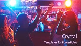  Presentation with young grey maine coon cat - Audience pleasing presentation theme consisting of young friends having great party backdrop and a wine colored foreground