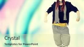  Presentation with funky - PPT theme enhanced with young funky dancer against abstract grafitti background background and a soft green colored foreground