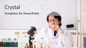  Presentation with non profit board accountibility - Presentation design having young funny chemist in front background and a white colored foreground