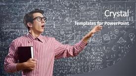  Presentation with funny - PPT layouts consisting of young funny man in glasses background and a gray colored foreground