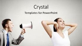  Presentation with europeskt man - Presentation featuring young furious man screaming agressively background and a light gray colored foreground