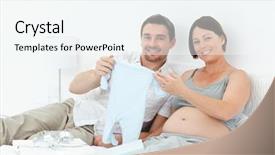  Presentation with for future cars - Theme enhanced with young future parents with chlidrens background and a sky blue colored foreground